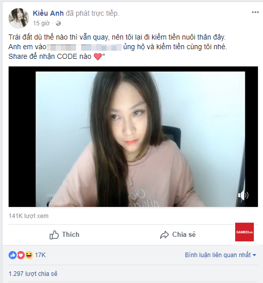 Sau scandal, Kiều Anh Hera livestream khẳng định: 