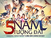 Mừng sinh nhật 5 năm, Cửu Âm Chân Kinh tặng gamer Giftcode khủng