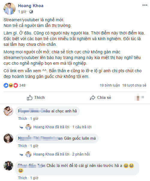 PewPew lên tiếng về vụ việc nữ streamer Lai Lai, mong mọi người không miệt thị công việc này