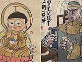 Khi những nhân vật nổi tiếng "xuyên không" vào tranh dân gian Trung Quốc