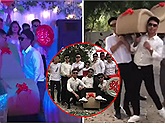 Hội bạn thân "lầy lội" vác ghế tình yêu đến đám cưới tặng, còn cover "vũ điệu khiêng hòm" khiến cặp đôi "đứng hình"