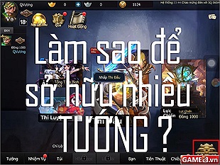 3Q 360mobi - Làm sao để sở hữu nhiều tướng?