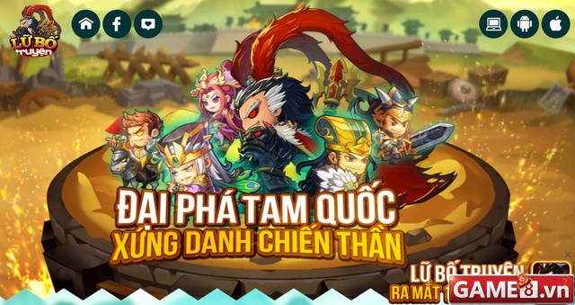 Lữ Bố Truyện - Đại phá tam quốc của vebagame sẽ mở cửa vào ngày 12/05