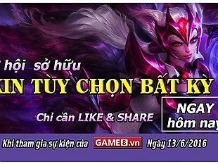 Game8 phát Skin tùy chọn ngay hôm nay 13/06/2016