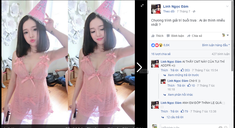 hotgirl linh ngọc đàm
