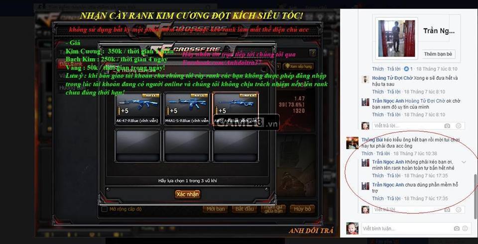 Hack trong rank Đột Kích