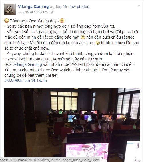 Vikings Gaming cũng bị hack account Overwatch