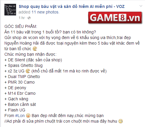 Ho&agrave;ng Hải nhận được 11 b&aacute;u vật ở lần gửi đầu ti&ecirc;n