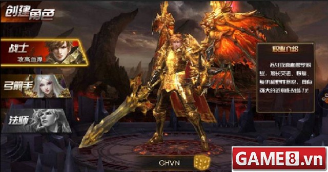 Giao diện lựa chọn nhân vật