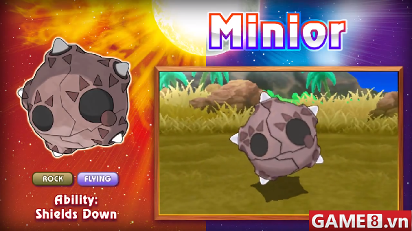 Pokémon thiên thạch Minior hệ đá và bay