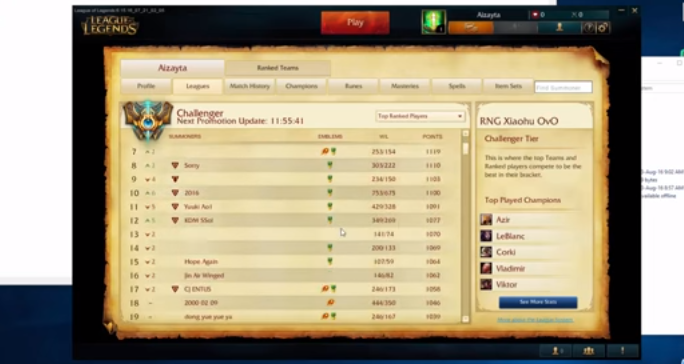 Chơi LOL server Hàn với giao diện tiếng Anh