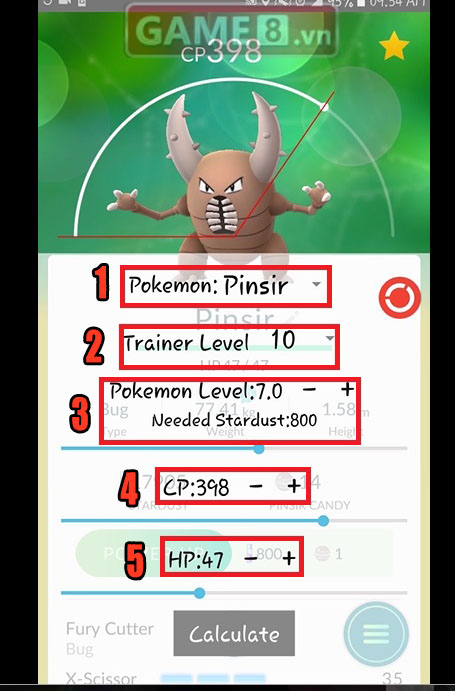 kiểm tra chỉ số tiềm năng Pokemon GO
