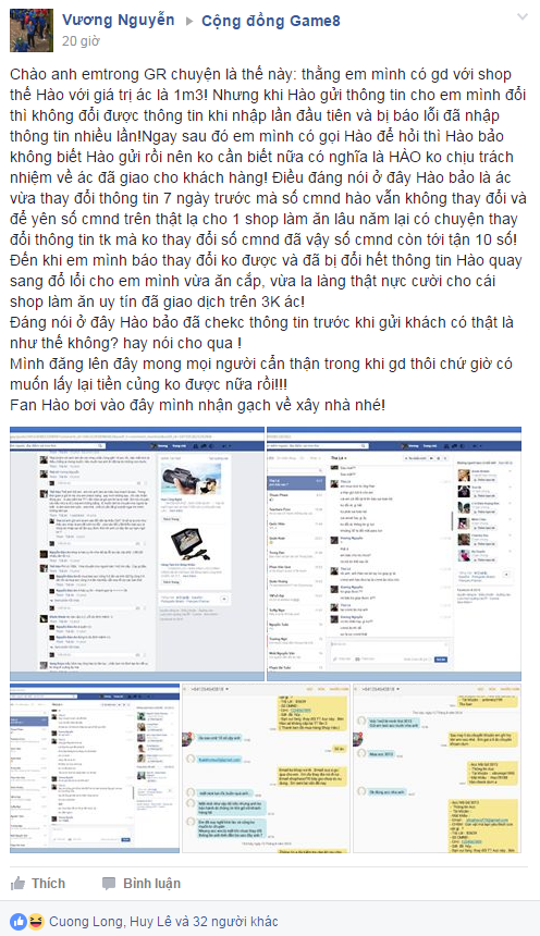 Shop Đột K&iacute;ch bị tố l&agrave;m ăn thiếu tr&aacute;ch nhiệm