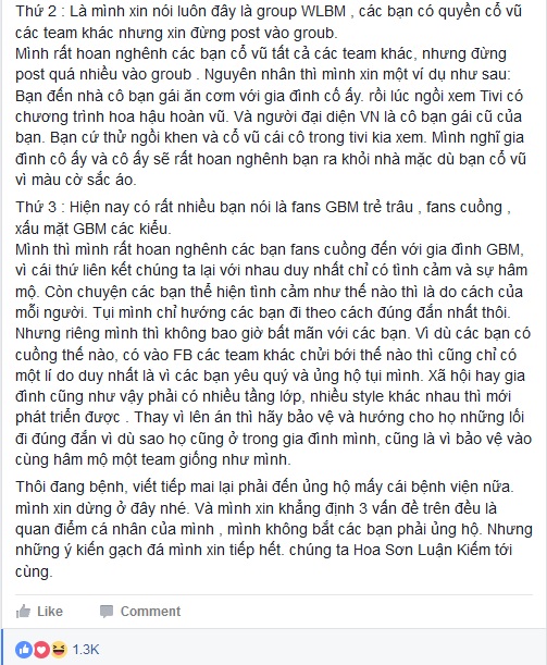 quản lý gbm bảo vệ fan