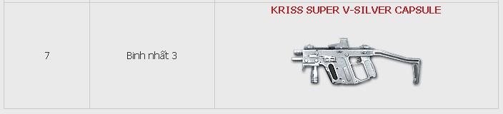 quà tân binh đột kích kriss super v ultimate silver