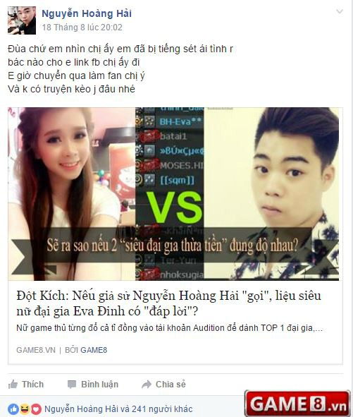 Nguyễn Ho&agrave;ng Hải: "T&ocirc;i muốn l&agrave;m fan của Eva Đinh chứ kh&ocirc;ng phải người gạ k&egrave;o chị!"