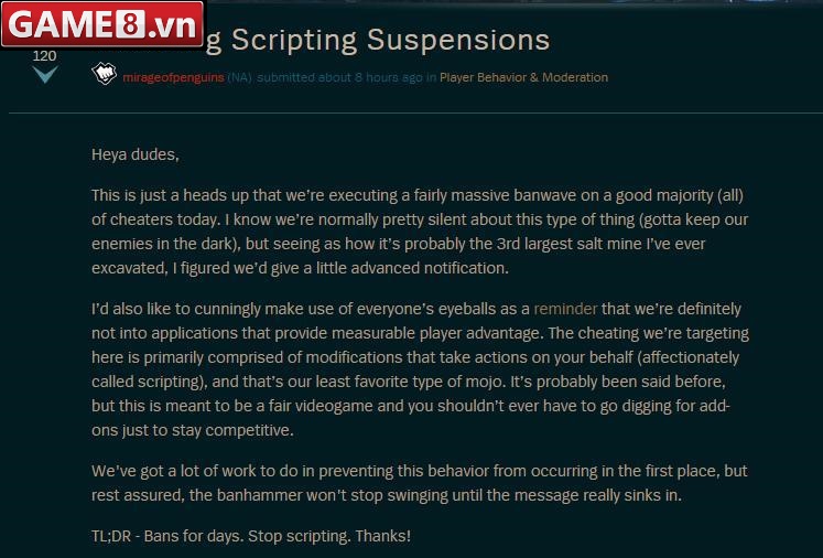 Mặc kệ dư luận, Riot Games vẫn ra tối hậu thư: Tool Hack ban hết!