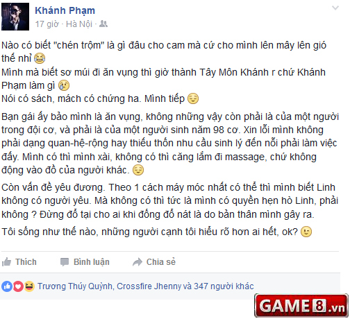 Kh&aacute;nh Kz l&ecirc;n tiếng thanh minh về những g&igrave; Dương Mai Phương n&oacute;i