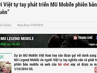 Có một tựa game MU do người Việt "tự tay phát triển" hay chỉ "cập nhật thêm"?