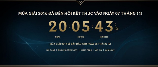 Thời gian công bố chính thức trên trang leagueoflegends