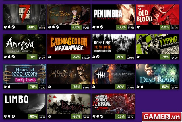 Tưng bừng khuyến mãi mùa Halloween trên Steam và Uplay