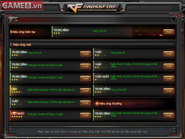 Hiệu ứng nhẫn Fury Dragon ở mức Trung b&igrave;nh