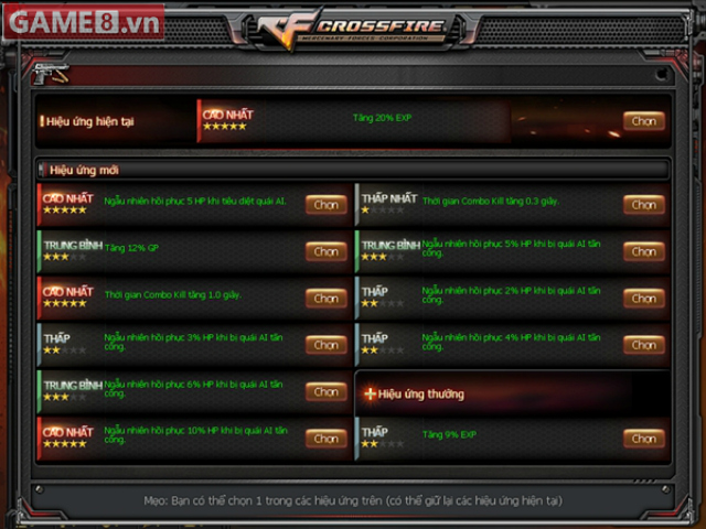 Hiệu ứng nhẫn Fury Dragon ở mức Cao nhất