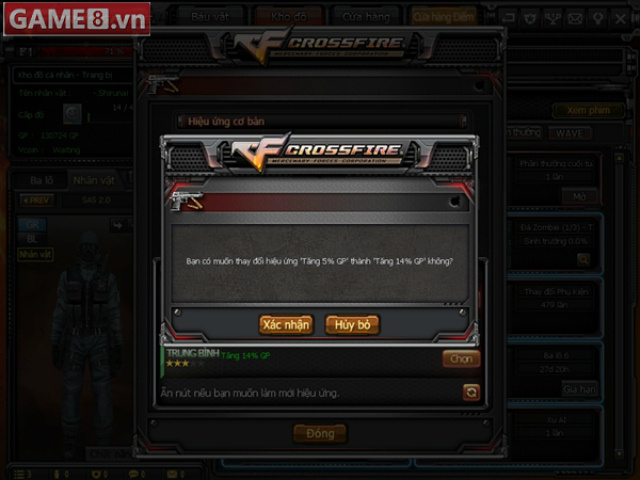 X&aacute;c nhận thay đổi hiệu ứng của nhẫn Fury Dragon