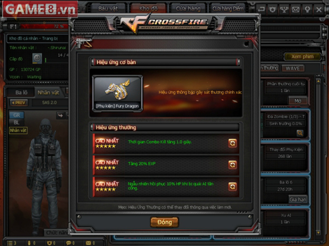 Nhẫn Fury Dragon sau khi được ho&agrave;n tất c&aacute;c thay đổi hiệu ứng