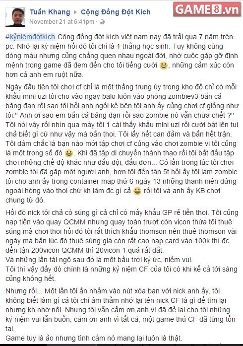 8 năm gắn bó cùng Đột Kích với bao kỉ niệm