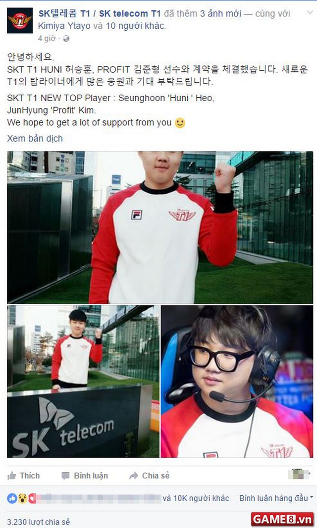 LMHT: CHÍNH THỨC Huni mảnh ghép cuối vị trí đường trên gia nhập SK Telecom T1