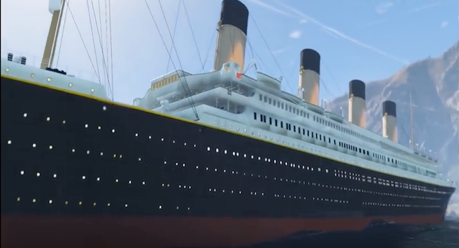 Hành trình con tàu huyền thoại Titanic nay đã được tái hiện trong GTA 5