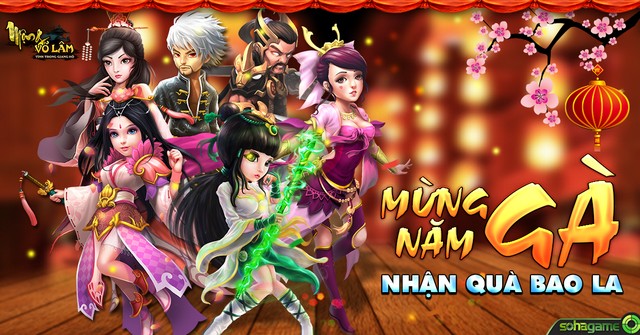 Đón xuân mới, game Việt Mộng Võ Lâm tặng người chơi Ngũ Đại Bảo Vật