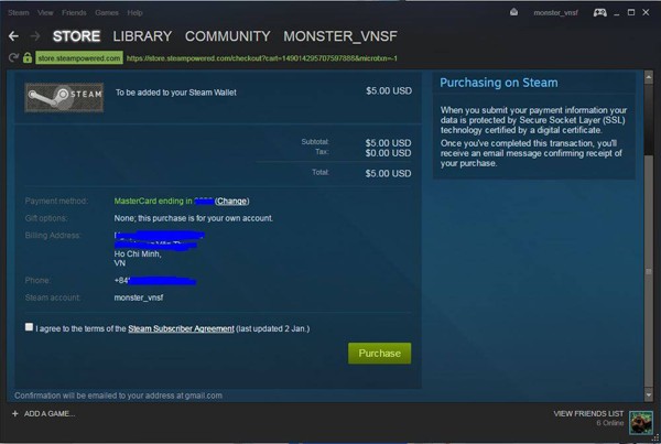 Nạp tiền vào Steam siêu dễ nhờ thẻ VTC Mastercard