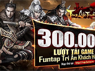 Tam Quốc Truyền Kỳ Mobile tặng 300 Code 300K mừng đạt 300 nghìn người chơi sau 2 tuần ra mắt. 