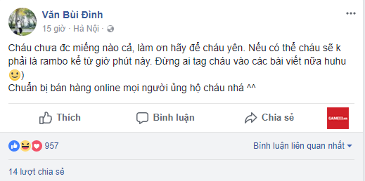 Sau NoWay, Rambo cũng tức tối lên tiếng về vụ Kiều Anh Hera: 