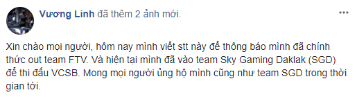 LMHT: Siêu sao của Huỳnh Phương tuyên bố rời đội FTV, gia nhập đội SGD cùng Optimus thi đấu VCSB