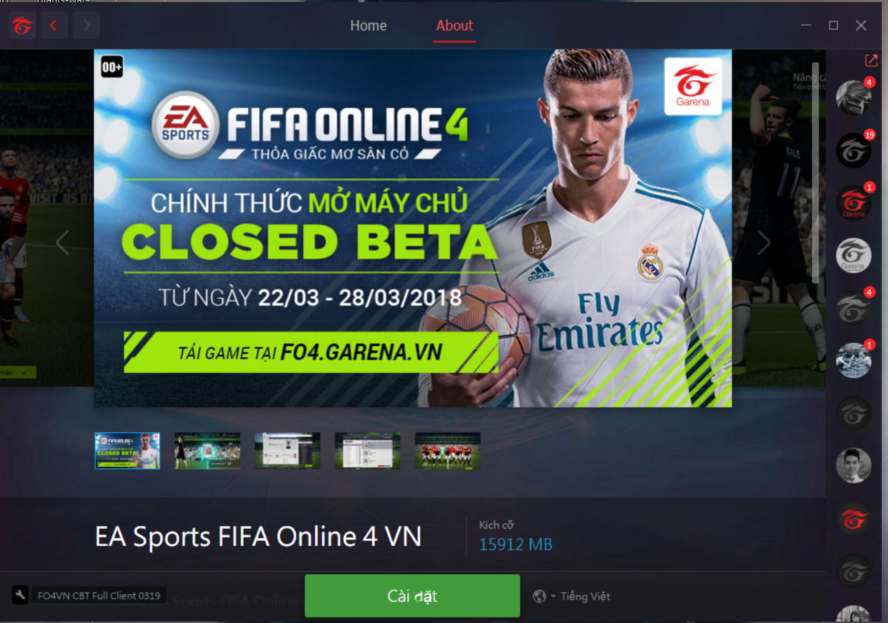 Garena chính thức mở tải FIFA Online 4, download ngay về máy để chơi vào ngày mai 22/3