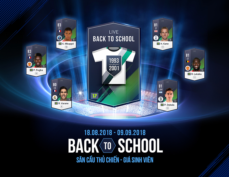 FIFA Online 4 tung gói cầu thủ Back 2 School cực hot cùng Vòng quay may mắn chắc chắn nhận quà