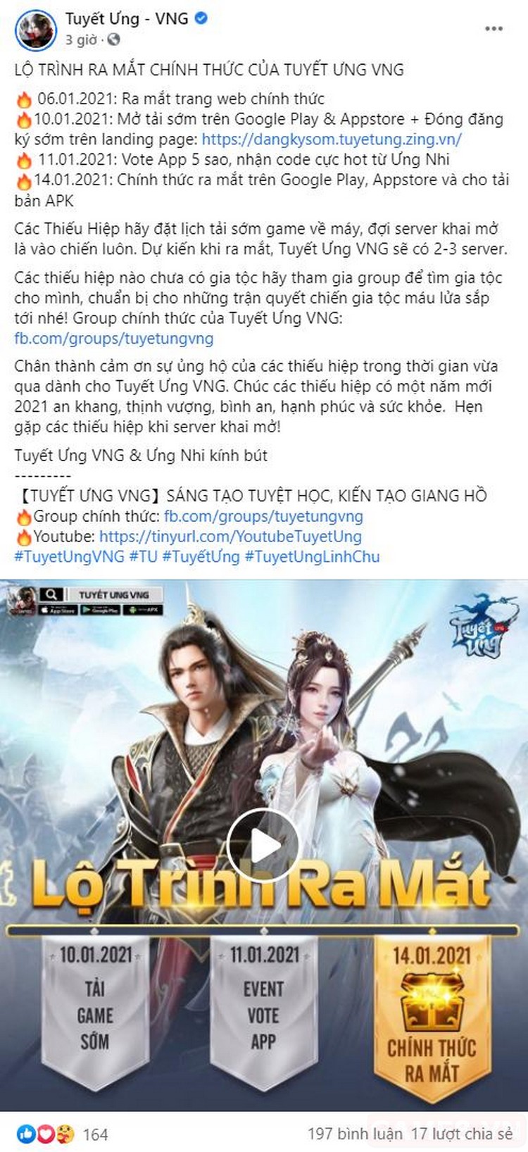 Tuyết Ưng VNG - MMORPG đồ họa 4K trên mobile công bố lộ trình ra mắt tại Việt Nam