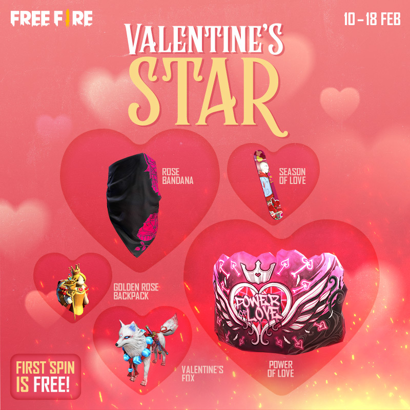 Sự kiện Valentine’s Star trong Free Fire: Tất cả những gì bạn cần biết để có thể sở hữu những vật phẩm độc quyền