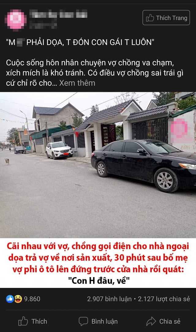 Chồng đòi trả vợ về cho bố mẹ vợ dạy lại