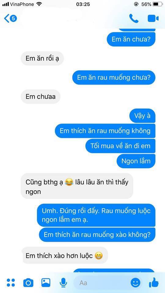 nói chuyện rau muống