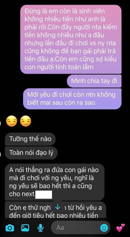 Chia tay vì phải bao bạn trai khi đi du lịch, cô gái bị anh chàng 