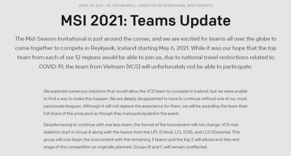 LMHT: GAM Esports lỡ hẹn MSI 2021 và sự hình thành của những quả “bom nổ chậm”