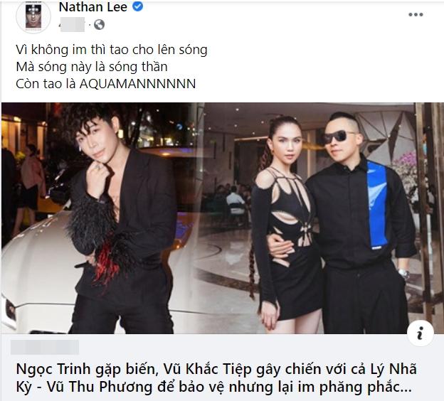 Im lặng giữa cuộc chiến của Nathan Lee và Ngọc Trinh, Vũ Khắc Tiệp vẫn bị réo tên, còn bị dọa lên tiếng là bị 