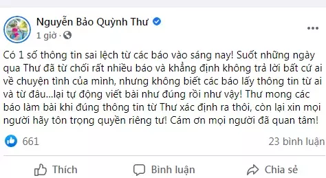 Phản ứng của Quỳnh Thư khi bị dân mạng gán ghép với Tiến Linh