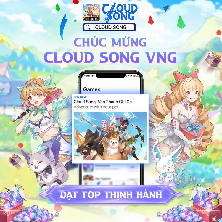 Cloud Song VNG đạt Top 1 thịnh hành trên App Store và Google Play