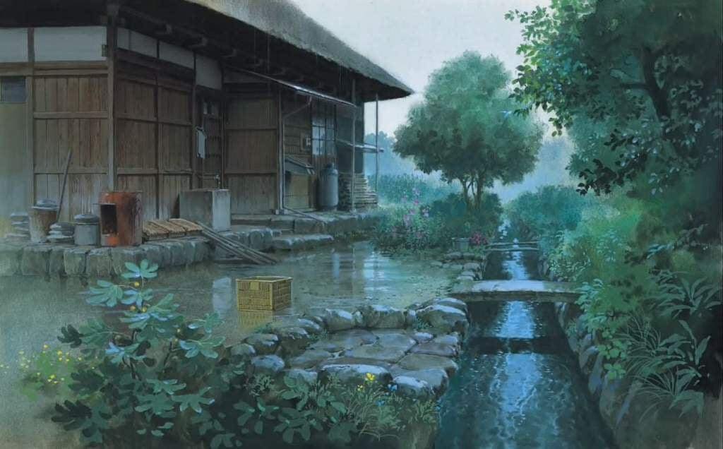 Những cảnh mưa thơ mộng Ghibli