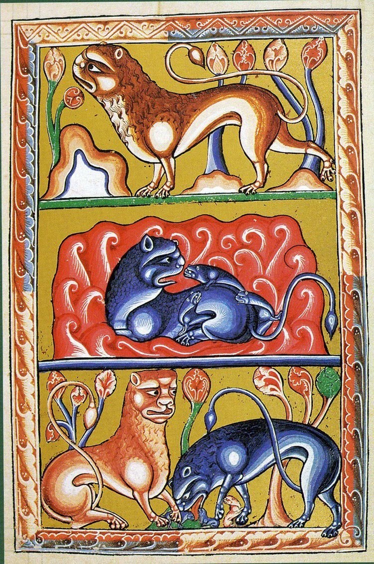 tranh động vật thời Trung cổ